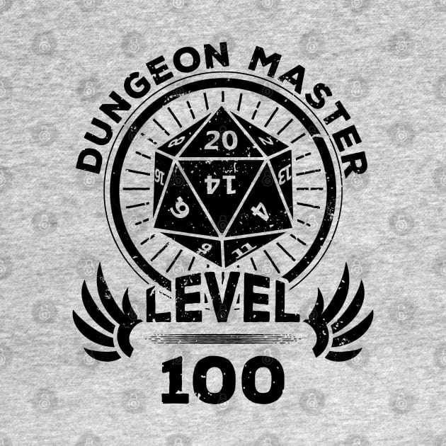 Level 100 Dungeon Master RPG Gamer Gift by atomguy